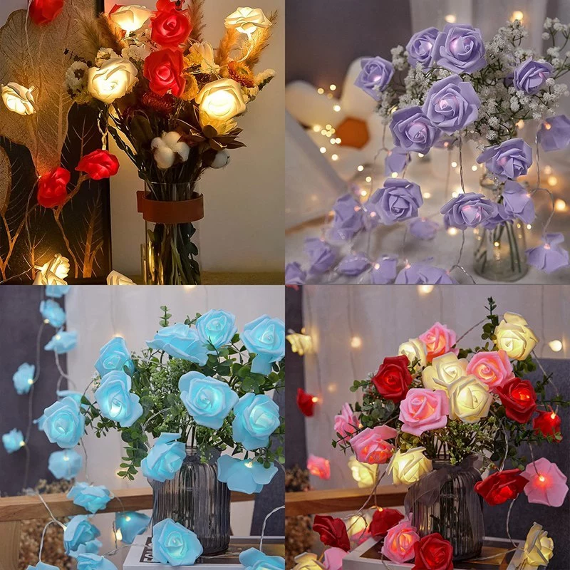2M Luzes De Fada Rosa LED Cordas De Natal Com Árvore Decoração